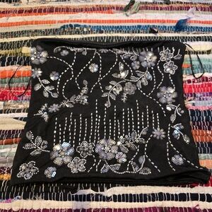 Y2k Top Tube Top Forever 21 Embellished Strapless Tank Top with Rhinestones Top